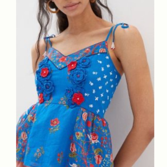 Anthropologie Tops - Anthropologie Floral Crochet Tank